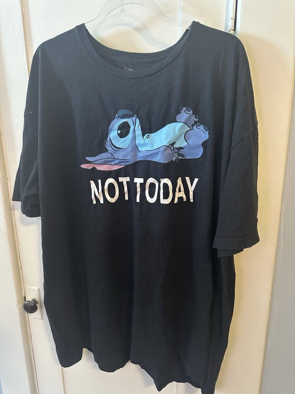 Disney Stitch Not Today T Shirt Mens 3XL 54/56 Black Lilo & Stitch Graphic Tee